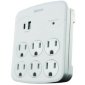 Woods® 6-Outlet/USB A&C Ports Wall Tap Surge Protector, White