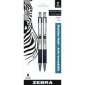 Zebra F-301® Retractable Ball Point Pens, Fine, Black, 2/pkg