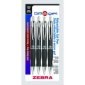 Zebra GR8 Retractable Gel Pens, 0.7mm, Black, 4/pkg