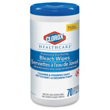 Clorox Healthcare Bleach Germicidal Wipes, 70/tb