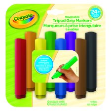 Crayola Young Artists Triangular Markers, Assorted Colours, 8/st
