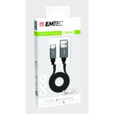 Emtec Charging Cable, USB-A to Type-C 4'