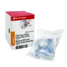 First Aid Central SmartCompliance Supplies, CPR Face Shield w/One-Way Valve