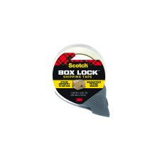 Scotch Box Lock Packaging Tape with Dispenser, 3" Clear