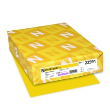 Neenah Astrobrights Paper, Letter, Sunburst Yellow, 500/pkg