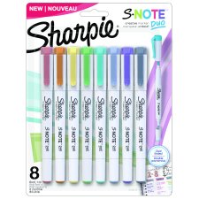 Sharpie S-Note� Duo Creative Markers, Dual Tip, Assorted, 8/pkg
