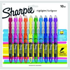 Sharpie Liquid Pen Highlighters, Assorted, 10/pkg