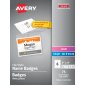 Avery Name Badge Kit, Clip Holder, 3" x 4", 75/bx