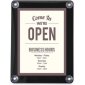 Deflecto Double-Sided Window Display, 8-1/2" x 11", Clear w/Black Border