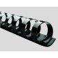 GBC CombBind 19-Ring Plastic Binding Spines, 1", Black, 100/bx