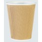 Genuine Joe Ripple Cups, 12 oz, Brown, 25/pkg