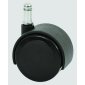 Merangue Twin Wheel Caster, Hard Floor, Black