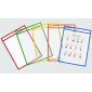 Davis Group QuickFit Educational Dry-Erase Pockets, 9" x 12", Assorted Colours, 25/pkg