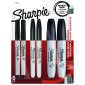 Sharpie Permanent Markers Value Pack, Black, 6/pkg