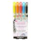 Zebra Mildliner Double Ended Highlighters, Friendly Colours, 5/pkg