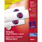 Avery High Visibility Round Labels, White, 400/pkg