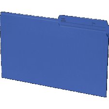 Basics Coloured Reversible File Folders, Legal, Dark Blue, 100/bx