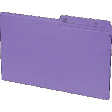 Basics Coloured Reversible File Folders, Legal, Violet, 100/bx