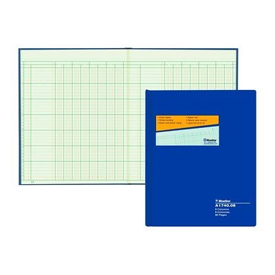 Blueline A1740 Series Columnar Books, 8 Column