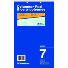 Blueline A5300 Series Columnar Pads, 14 Columns