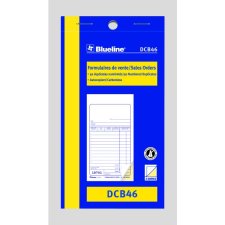 Blueline Carbonless Sales Book, 2-part, 3-1/2" x 6-1/2", Bilingual