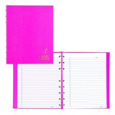 Blueline NotePro Pink Ribbon Notebook 9-1/4" x 7-1/4" 150 pages Bright Pink