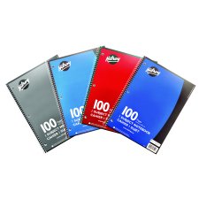 Hilroy 1 Subject Notebook, 3-hole Punched, 10-1/2" x 8", 100 Pages, Assorted Colours