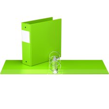 Davis Group® Essential Premium Economy Round Ring Binder, 3", Lime Green