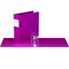Davis Group® Essential Premium Economy Round Ring Binder, 3", Pink