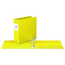 Davis Group® Essential Premium Economy Round Ring Binder, 3", Yellow