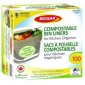 Ralston Biosak® Compostable Brown Bags, Kitchen Organics, 16-1/2" x 16-1/2", 100/bx