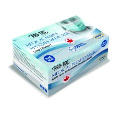 RONCO Protec� Pleated Masks, Level 1, Blue, 50/bx