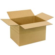 Kraft Multi Depth Corrugated Shipping Boxes, 18" x 12" x 6", 25/pkg
