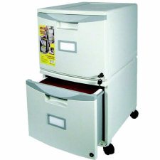 Storex 2 Drawer Poly File, Letter/Legal