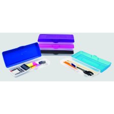 Storex® Stretch Pencil Box, Assorted Colours