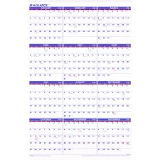 AT-A-GLANCE® Recycled Yearly Wall Calendar, 24" x 36"