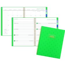 AT-A-GLANCE® Badge Geo Weekly/Monthly Planner, 11" x 9", Bilingual, Teal