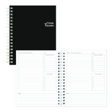 Blueline® Task Planner, 9-1/4" x 7-1/4", Biilingual, Black