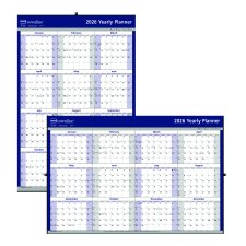 Brownline® Yearly Wall Calendar, 24" x 36"