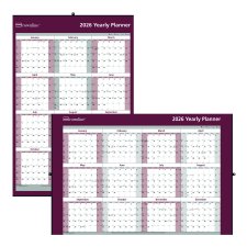 Brownline® Laminated Wall Calendar, 32" x 48"