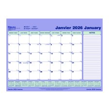 Blueline® Monthly Desk/Wall Calendar Pad Refill, 23-1/2x18-1/4", Bilingual