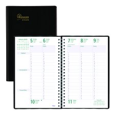 Blueline® Timanager® Weekly Planner, 9-1/6" x 5-7/8", Black