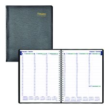 Blueline® Essential Weekly Diary, 11" x 9-1/16", Bilingual, Black