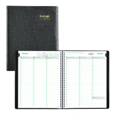 Brownline® EcoLogix® Weekly Diary, 11" x 8-1/2", Black