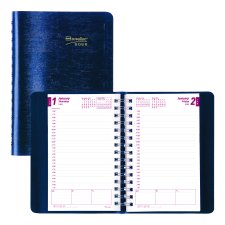Brownline® Essential Daily Diary, 8" x 5", Blue