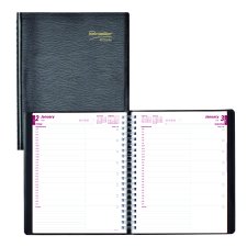 Brownline® Essential Daily Planner, 11" x 8-1/2", Black