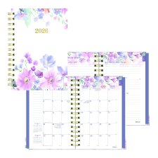 Blueline® CoilPro Passion Weekly/Monthly Planner, 8" x 5", Trilingual, Floral Design