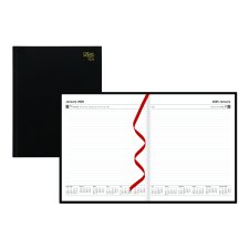 Letts® Standard Quarto Planner, 10-1/2" x 8-3/8", Black