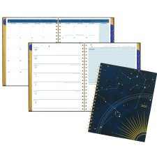 Cambridge® Stargazer Weekly/Monthly Planner, 11" x 9", Bilingual, Blue