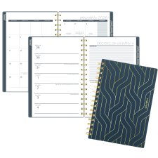 Cambridge® Hera Weekly/Monthly Planner, 8-1/2" x 6", Bilingual, Grey